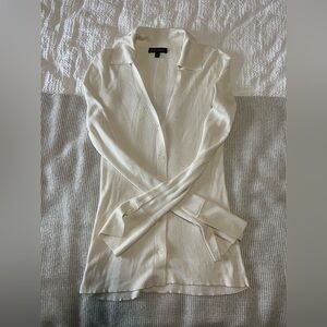 Banana Republic Cream Button-Down Shirt